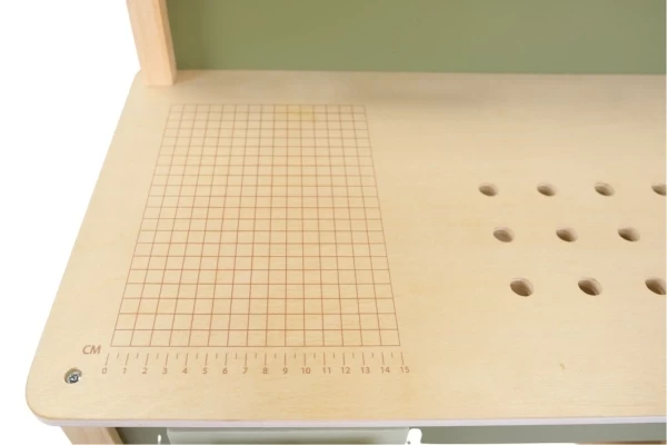 Geïntegreerde liniaal op het werkblad