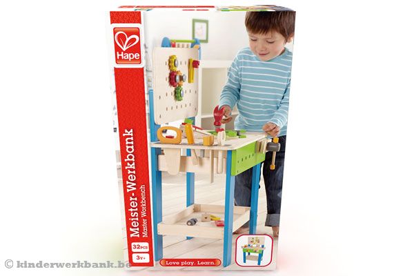Verpakking van de Hape Meester werkbank.