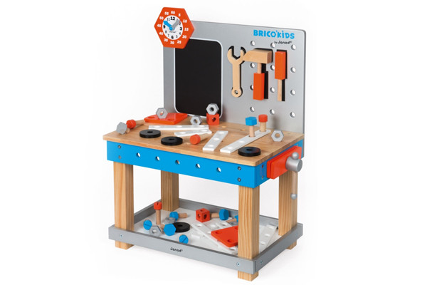 De kinderwerkbank in de laagste stand.