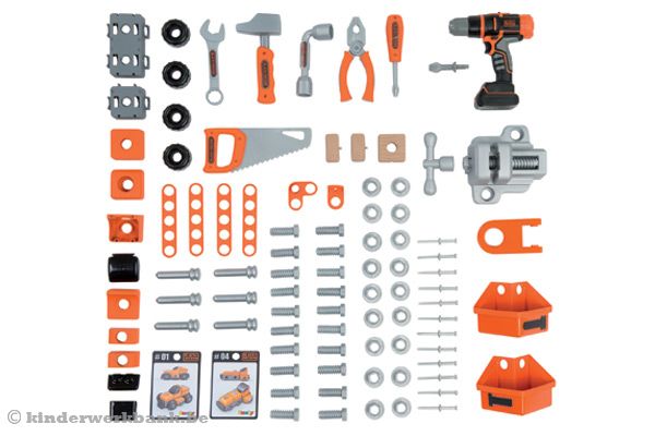 95 accessoires zoals gereedschap en schroeven.